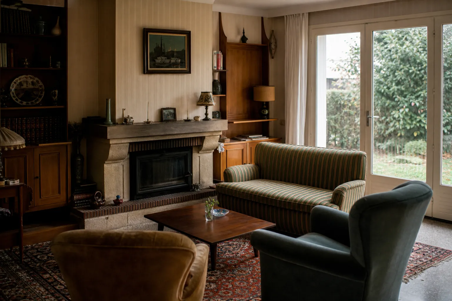 Intérieur chaleureux d’un pavillon nantais des années 1960-1970